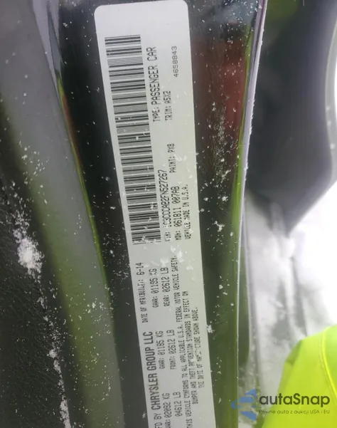 2015 Chrysler 200 Limited from USA, damaged, VIN 1C3CCCAB2FN527267